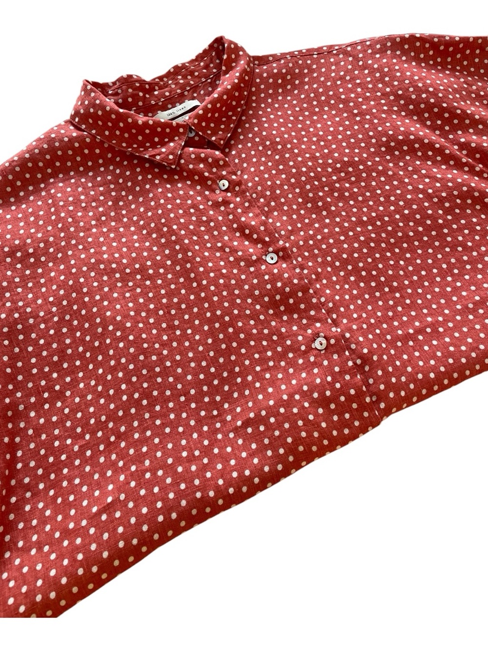 Rachel Zoe 100% Linen Short Sleeve Button-Up Blouse - Picture 3 of 6